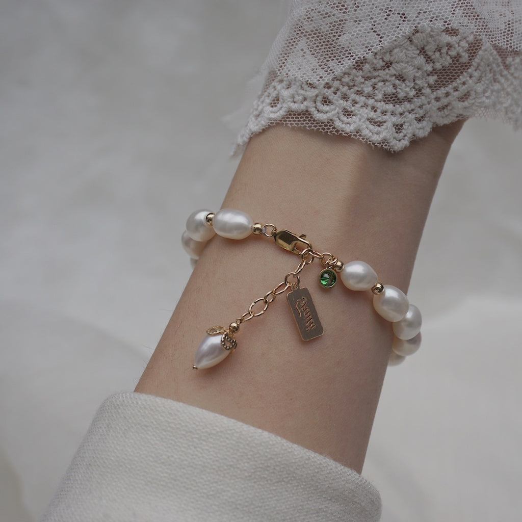 Zircon Pearl Bracelet
