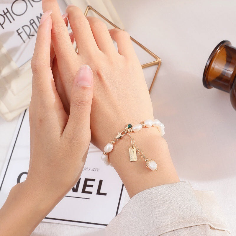 Zircon Pearl Bracelet