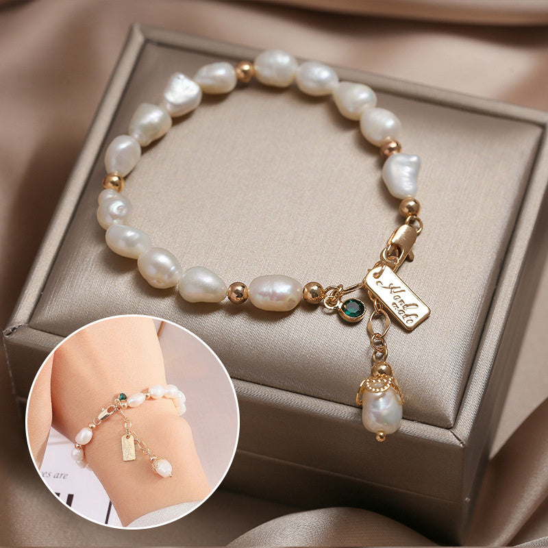 Zircon Pearl Bracelet