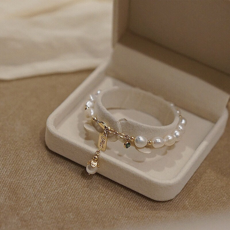 Zircon Pearl Bracelet